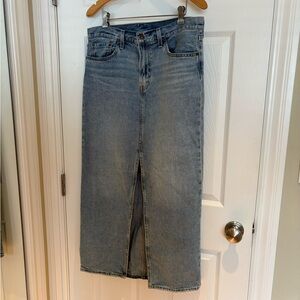 Levi's Blue Denim Midi Skirt